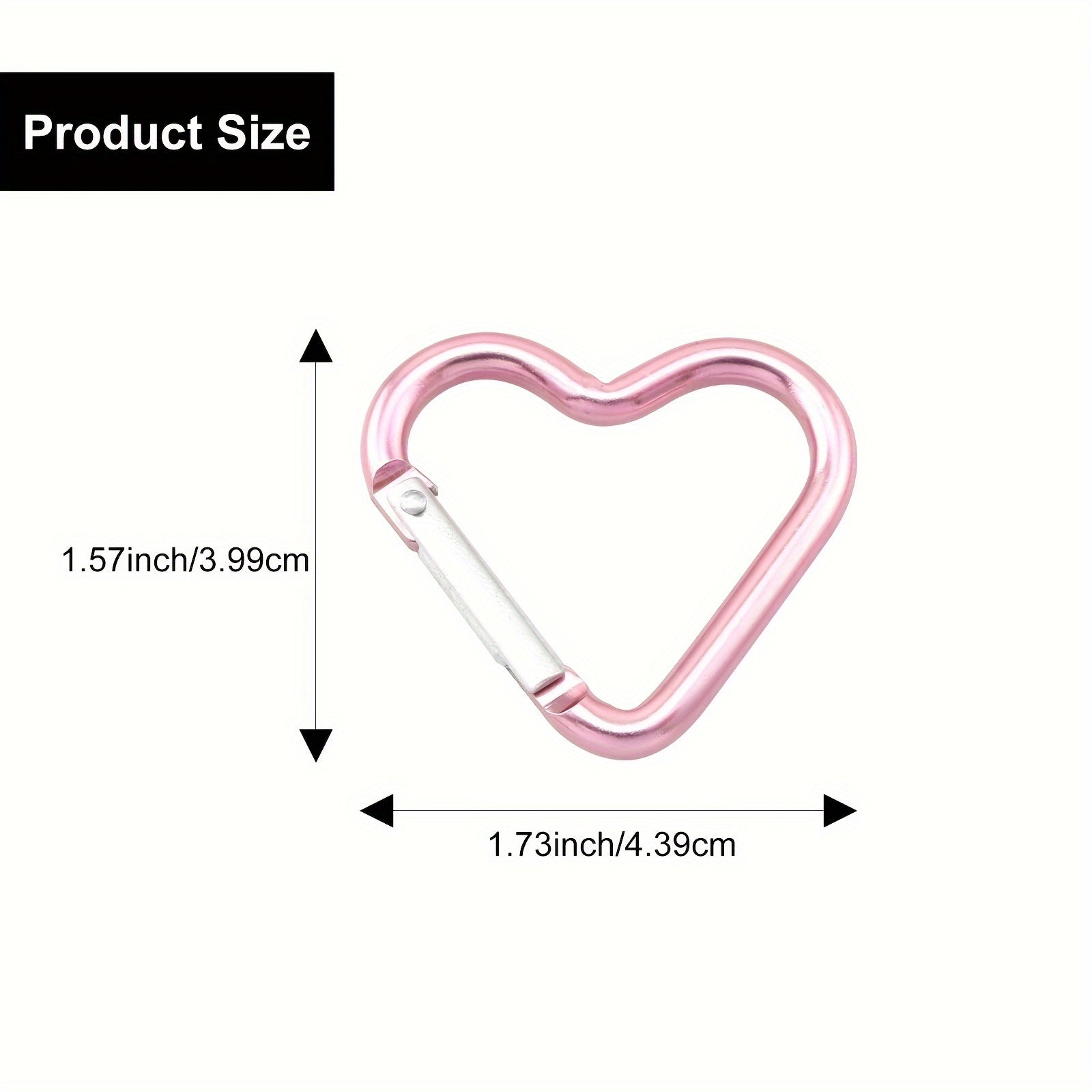 10pcs Heart Shaped Carabiner Hooks for Outdoor Activities