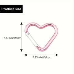 10pcs Heart Shaped Carabiner Hooks for Outdoor Activities