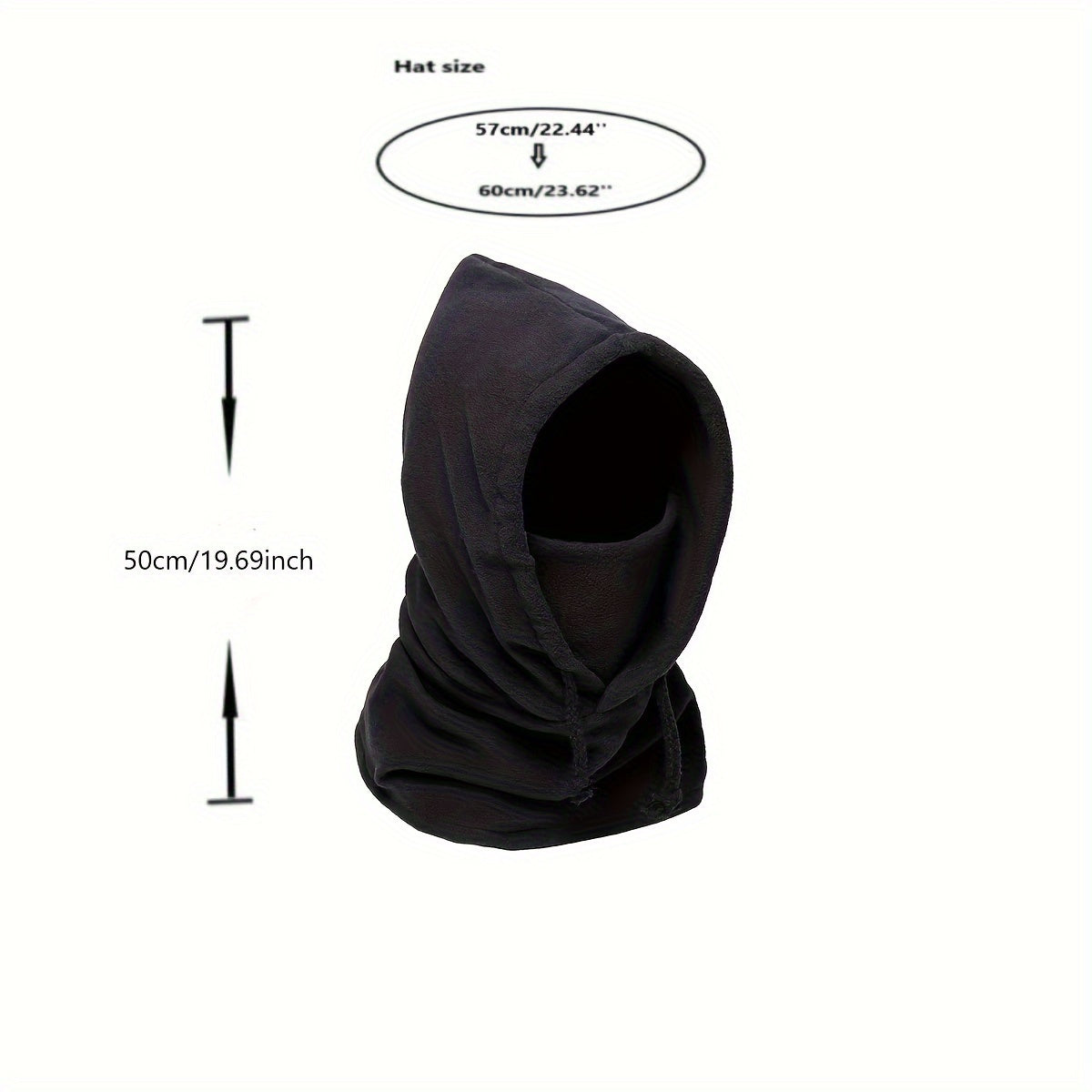 Men's Fleece Balaclava Hat Face Mask Winter Windproof Hood Neck Gaiter