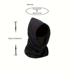 Men's Fleece Balaclava Hat Face Mask Winter Windproof Hood Neck Gaiter