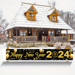 Happy Year Banner Outdoor Courtyard Party Decoration