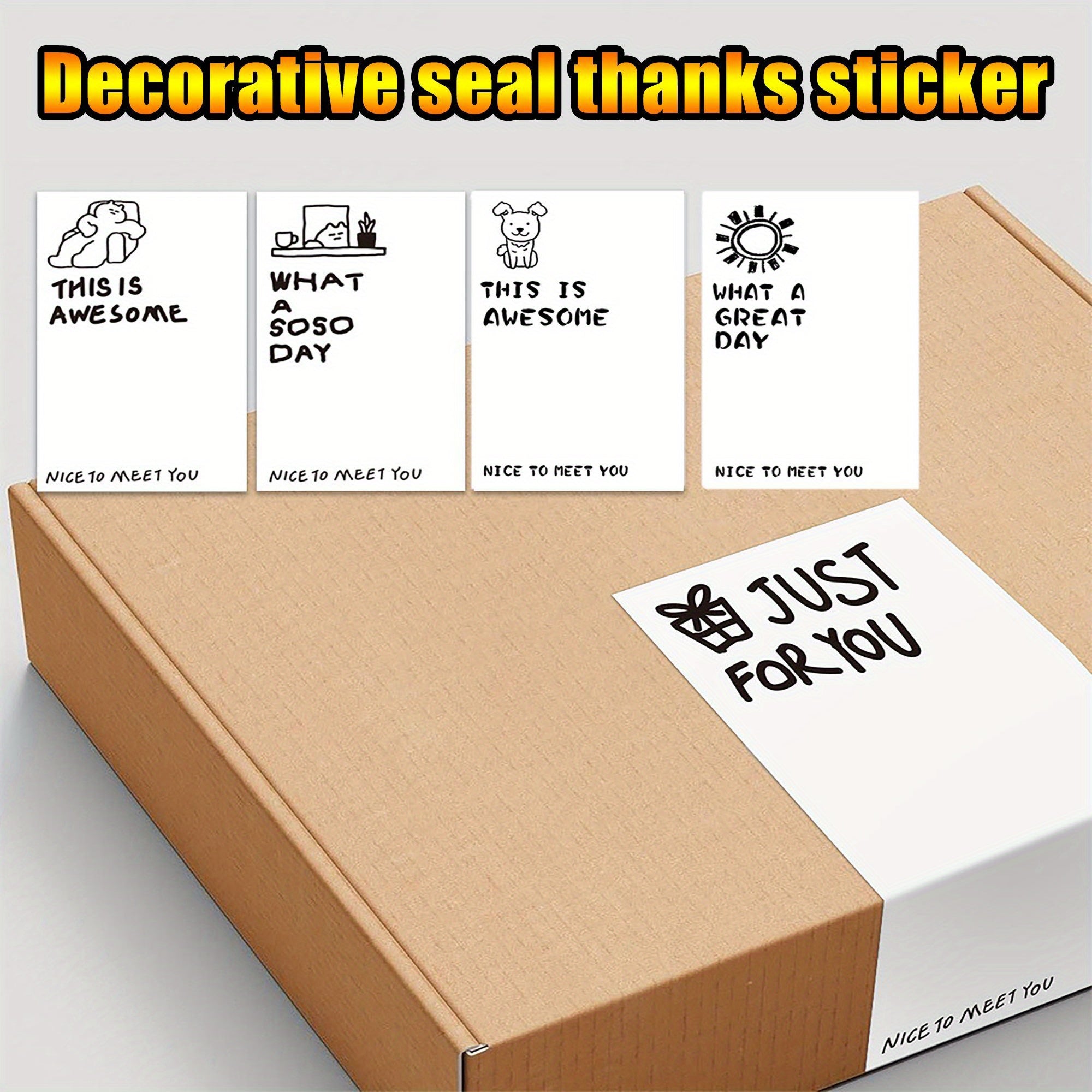 250 Sheets Sealing Stickers Gift Decoration Thank You Stickers