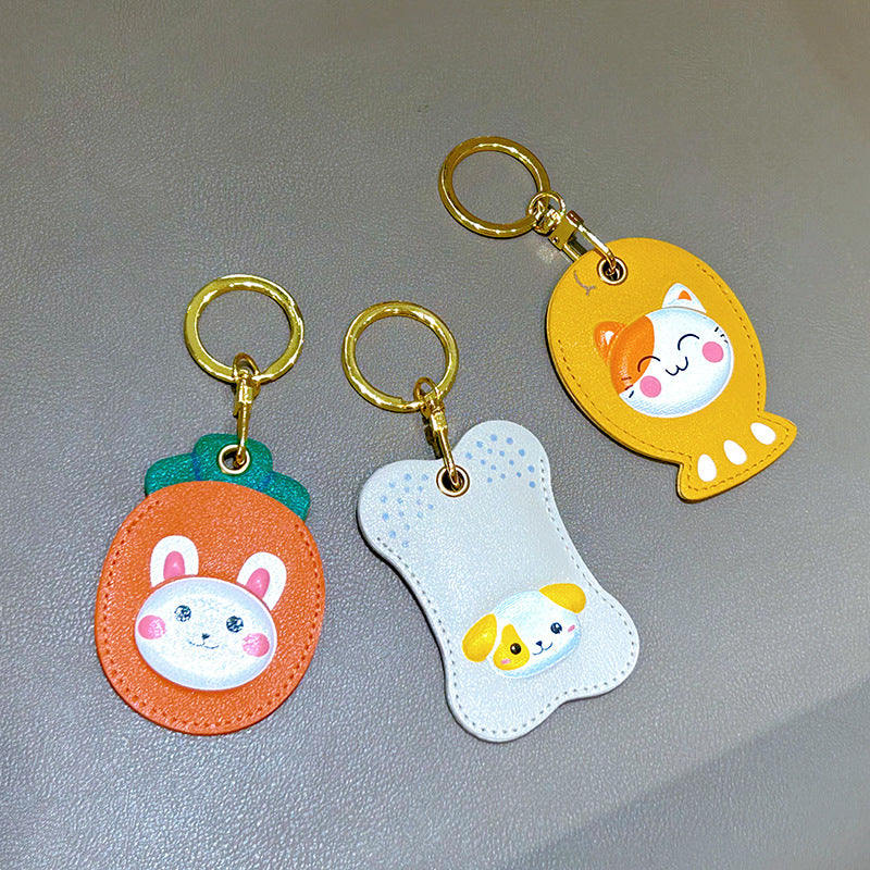 Small Animal Card Cover Cartoon Keychain Bag Ornament