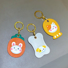 Small Animal Card Cover Cartoon Keychain Bag Ornament