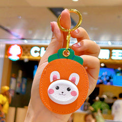 Small Animal Card Cover Cartoon Keychain Bag Ornament