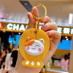 Small Animal Card Cover Cartoon Keychain Bag Ornament