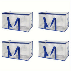 4pcs Foldable Storage Bag Large Packing And Moving Bag