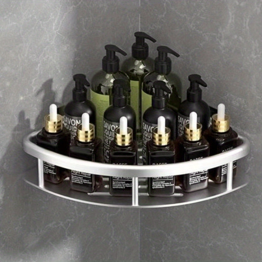 Marine Bathroom Storage Rack No Drilling Wall Mounted Corner Rack