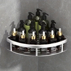 Marine Bathroom Storage Rack No Drilling Wall Mounted Corner Rack