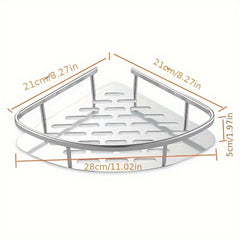 Marine Bathroom Storage Rack No Drilling Wall Mounted Corner Rack