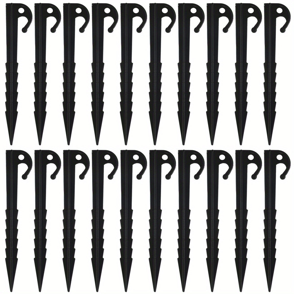 20pcs Plastic Tent Stakes Heavy Duty Lightweight Tarp Pegs Camping Stake Nail