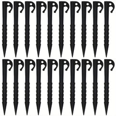 20pcs Plastic Tent Stakes Heavy Duty Lightweight Tarp Pegs Camping Stake Nail
