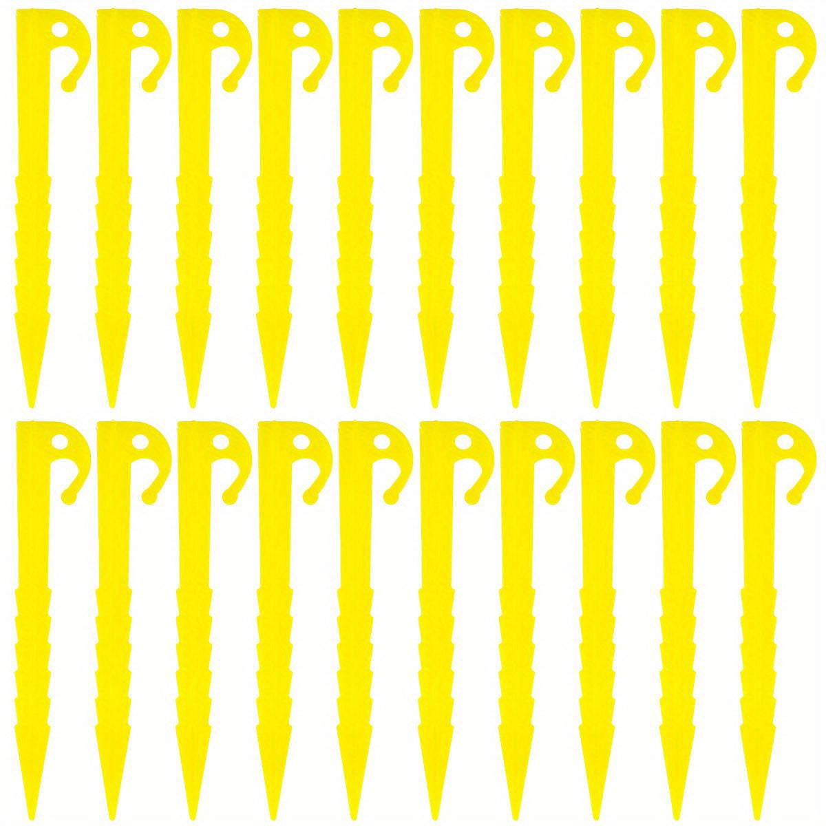 20pcs Plastic Tent Stakes Heavy Duty Lightweight Tarp Pegs Camping Stake Nail