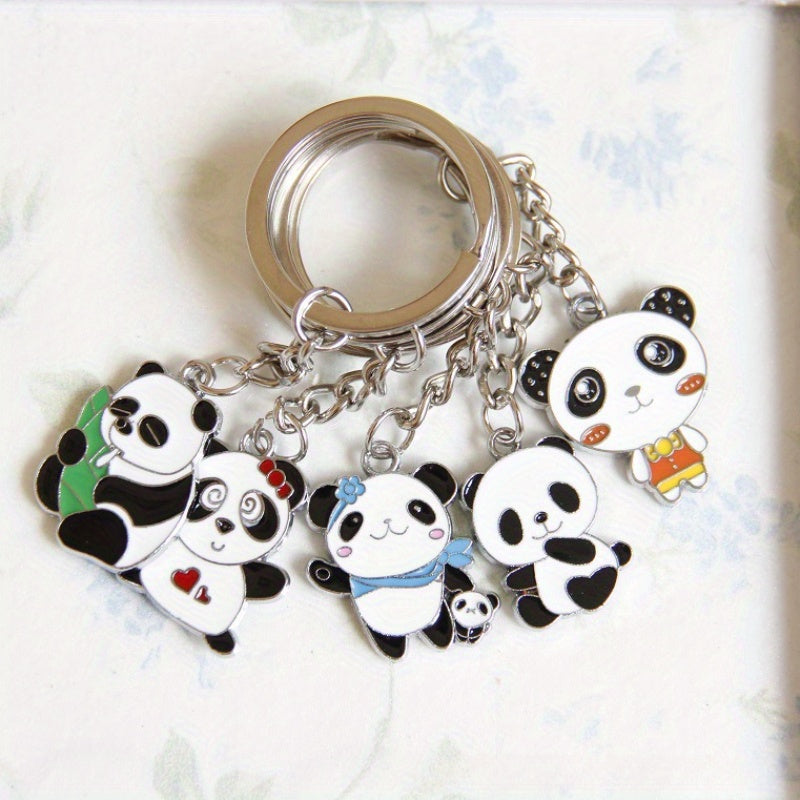1pc Panda Keychain Pendant for Car Keys Backpacks Wallets