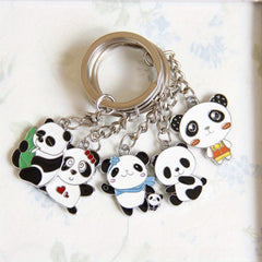 1pc Panda Keychain Pendant for Car Keys Backpacks Wallets