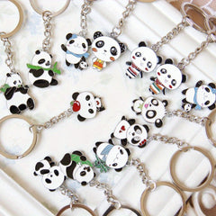1pc Panda Keychain Pendant for Car Keys Backpacks Wallets