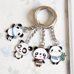 1pc Panda Keychain Pendant for Car Keys Backpacks Wallets