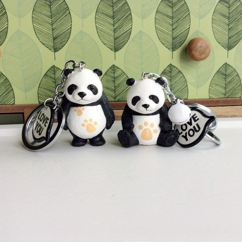 Panda Keychain Pendant for Car Keys Backpacks Wallets