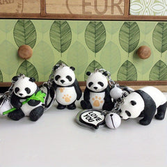 Panda Keychain Pendant for Car Keys Backpacks Wallets