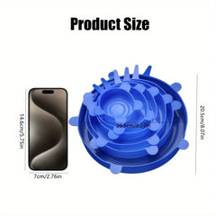 6 Sizes Silicone Bowl Covers Reusable Airtight Wrap Lids