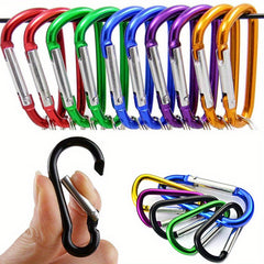 20pcs Aluminum D Ring Keychain Snap Hook Clip for Camping