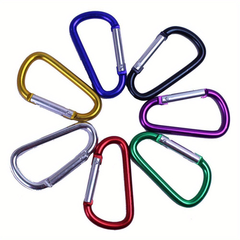 20pcs Aluminum D Ring Keychain Snap Hook Clip for Camping