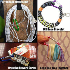 20pcs Aluminum D Ring Keychain Snap Hook Clip for Camping