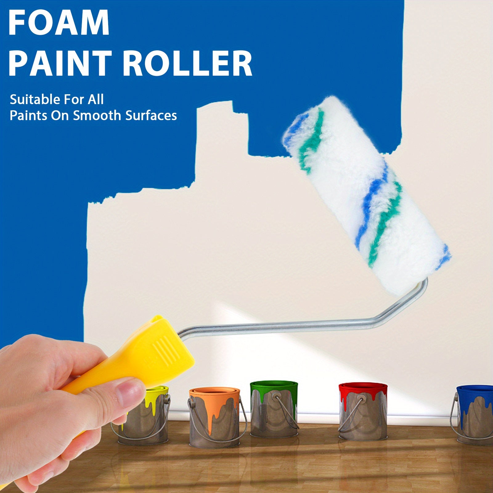 61pcs Mini Paint Roller Covers Kit Small Paint Rollers 10-16 Cm