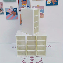 1pc Transparent Drawer Four grid Desktop Storage Box For Cosmetics