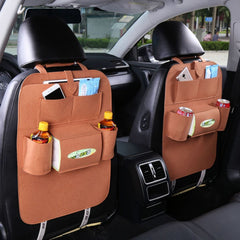 Car Backseat Organizer Pocket With Tablet Holder Seat Back Kick Mats