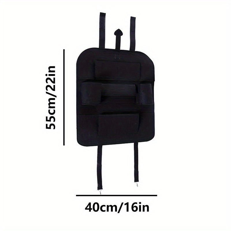 Car Backseat Organizer Pocket With Tablet Holder Seat Back Kick Mats