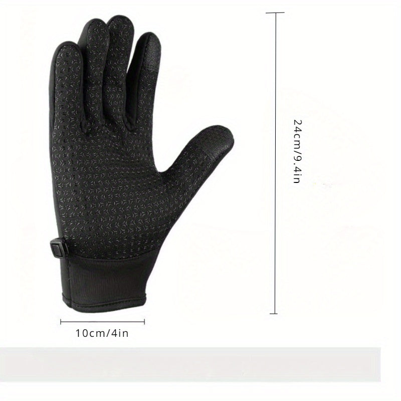 Warm Windproof Cycling Gloves Touch Screen Zipper Fall Winter Outdoor Sports