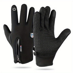 Warm Windproof Cycling Gloves Touch Screen Zipper Fall Winter Outdoor Sports