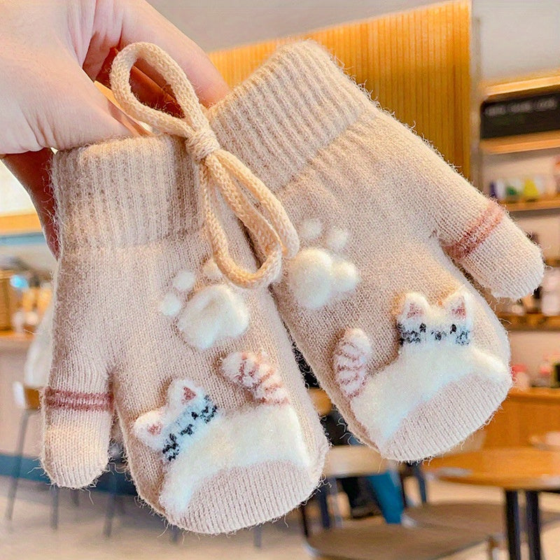 Warm & Fluffy Baby Gloves for Autumn & Winter