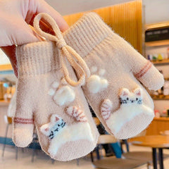 Warm & Fluffy Baby Gloves for Autumn & Winter