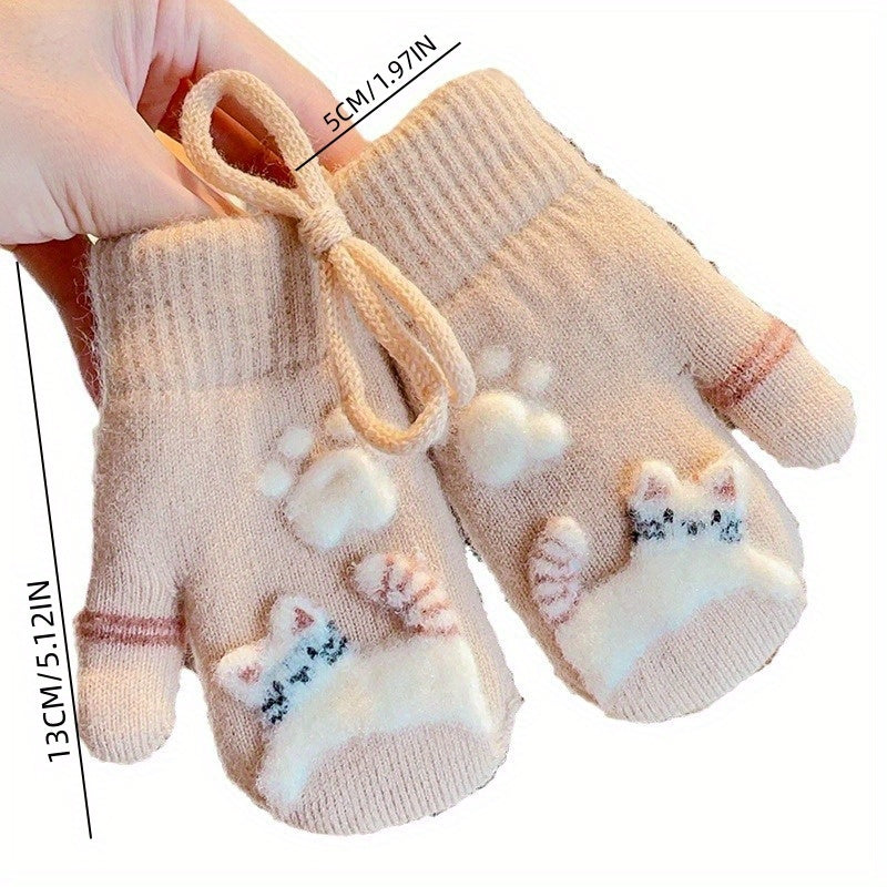 Warm & Fluffy Baby Gloves for Autumn & Winter