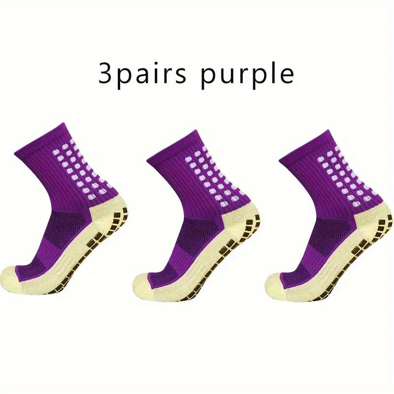 Men's Anti Slip Football Socks Thickened Sports Basketball Running Crew Socks
