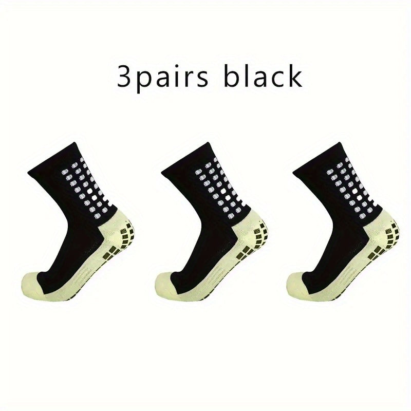 Men's Anti Slip Football Socks Thickened Sports Basketball Running Crew Socks