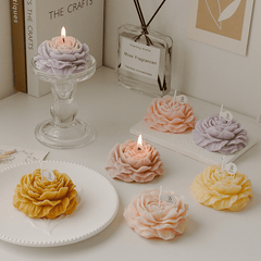 Peony Flower Aromatherapy Candle for Home & Outdoor Use