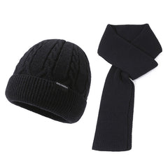 Knitted Hat Scarf Gloves Winter Beanie Neck Scarf Anti Slip Gloves