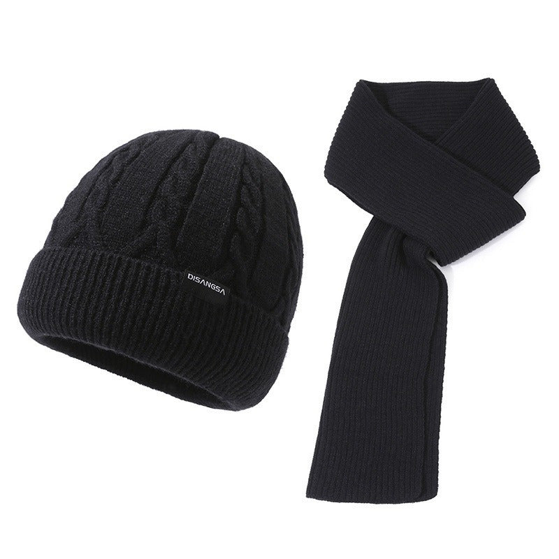 Knitted Hat Scarf Gloves Winter Beanie Neck Scarf Anti Slip Gloves