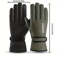 Winter Outdoor Skiing Gloves Waterproof Touch Screen Thick Warm Windproof