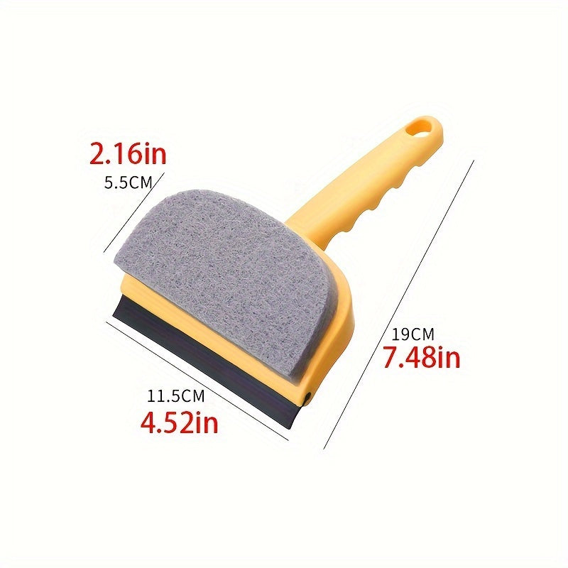 Glass Cleaning Brush 2 In 1 Scraper for Household Bathroom Car Boat Mirror