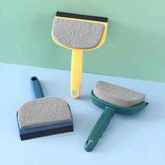 Glass Cleaning Brush 2 In 1 Scraper for Household Bathroom Car Boat Mirror