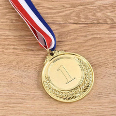 3pcs Style Medals Golden, Silver, Bronze with Neck Ribbon