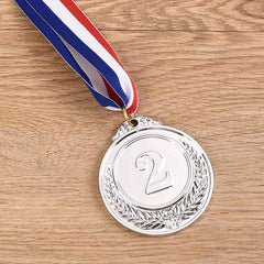 3pcs Style Medals Golden, Silver, Bronze with Neck Ribbon