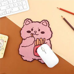 Cartoon Cookie Bear Mouse Pad Cute Design, Non-slip Mini Keyboard Pad
