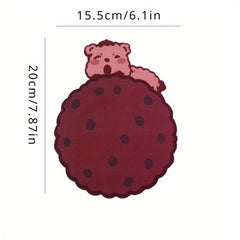 Cartoon Cookie Bear Mouse Pad Cute Design, Non-slip Mini Keyboard Pad