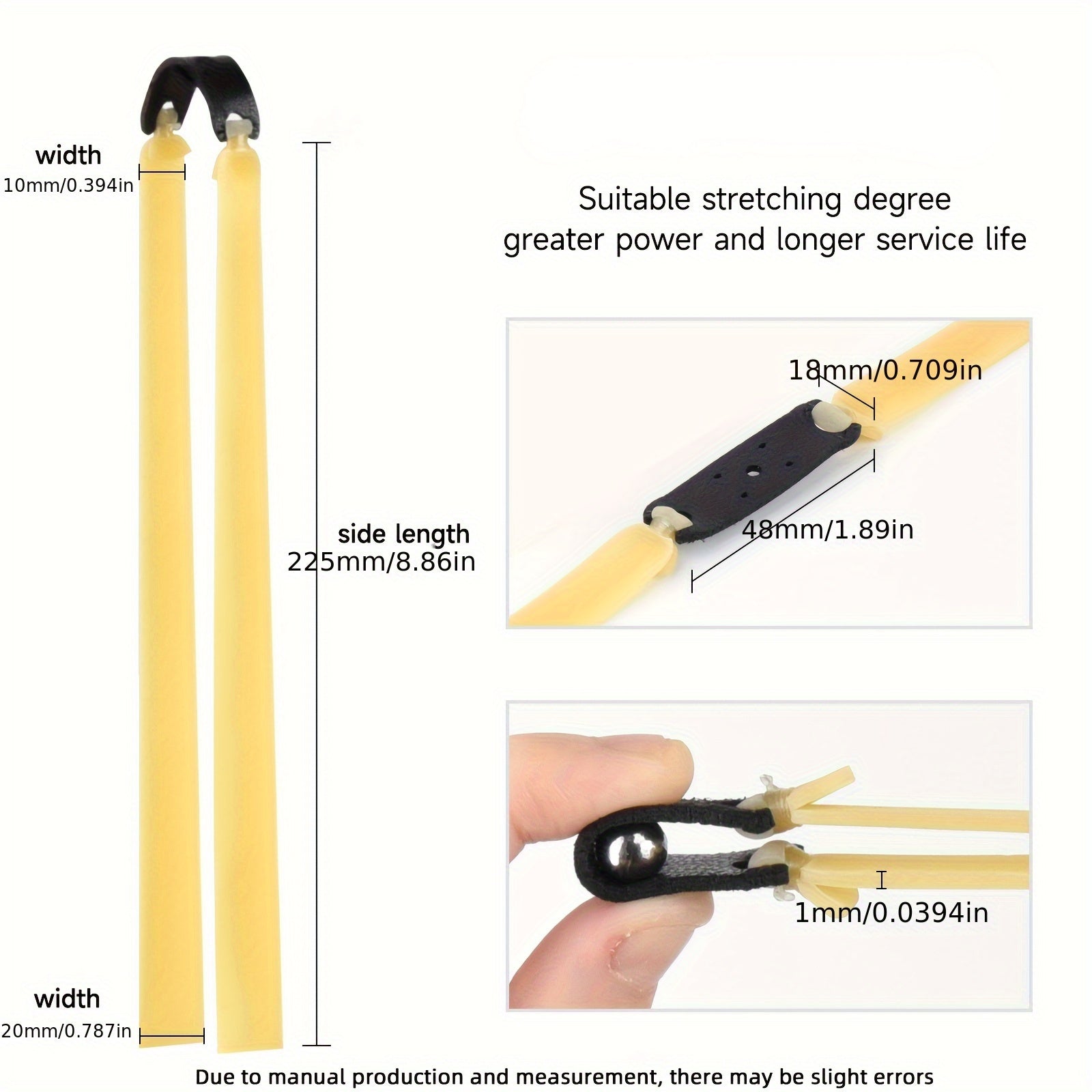 5pcs 1mm Slingshot Elastic Replacement Bands - Outdoor Games