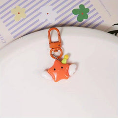 Mini Stars Pentagram Wings Keychain Couple Key Chain Keyring Pendant